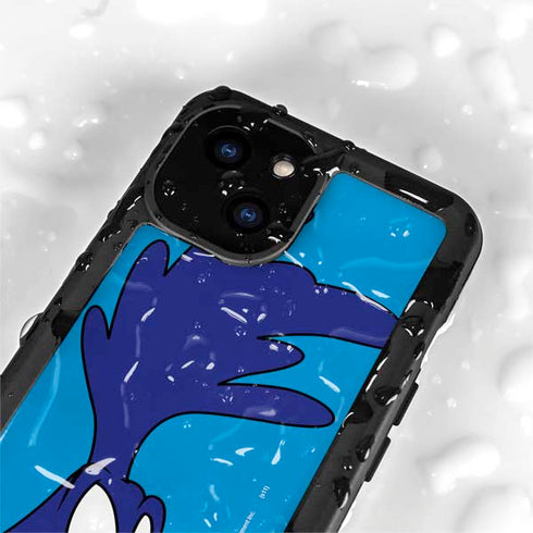 Looney Tunes Road Runner Zoomed In iPhone 15 Plus Waterproof Case
